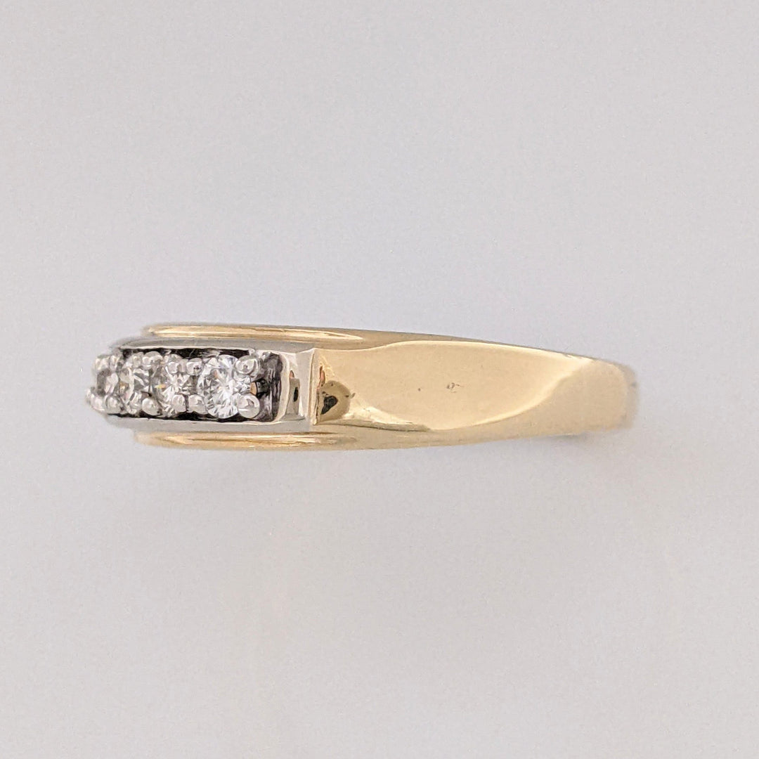 14K .30 CARAT TOTAL WEIGHT SI2 H DIAMOND ROUND (5) ESTATE BAND 4.0 GRAMS