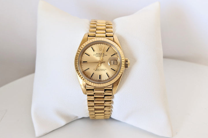 ROLEX 1983 LADIES 18K GOLD PRESIDENTIAL DATE WATCH 68.1 GRAMS