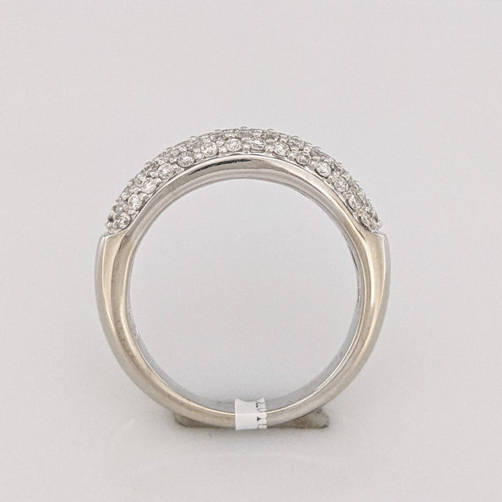 14K .98CTW SI1-2 H-I DIAMOND ROUND (68) ENCRUSTED ESTATE BAND 5.8 GRAMS