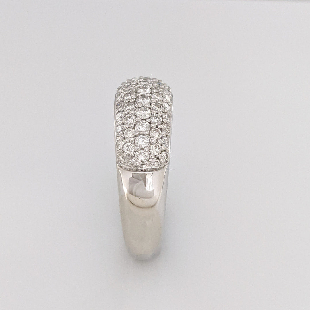 14K .98CTW SI1-2 H-I DIAMOND ROUND (68) ENCRUSTED ESTATE BAND 5.8 GRAMS