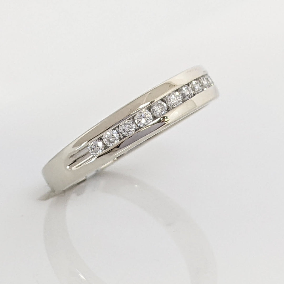 14K WHITE .24 CARAT TOTAL WEIGHT SI2 G DIAMOND ROUND (12) ESTATE CHANNEL SET BAND 3.5 GRAMS