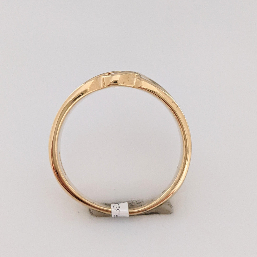 14K .09CT SI1 J DIAMOND ROUND (3) ESTATE BAND 4.1 GRAMS