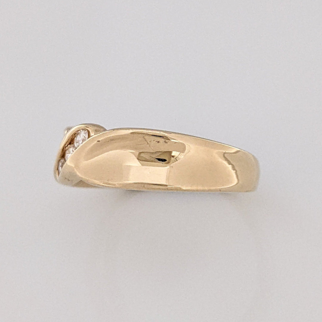 14K .09CT SI1 J DIAMOND ROUND (3) ESTATE BAND 4.1 GRAMS