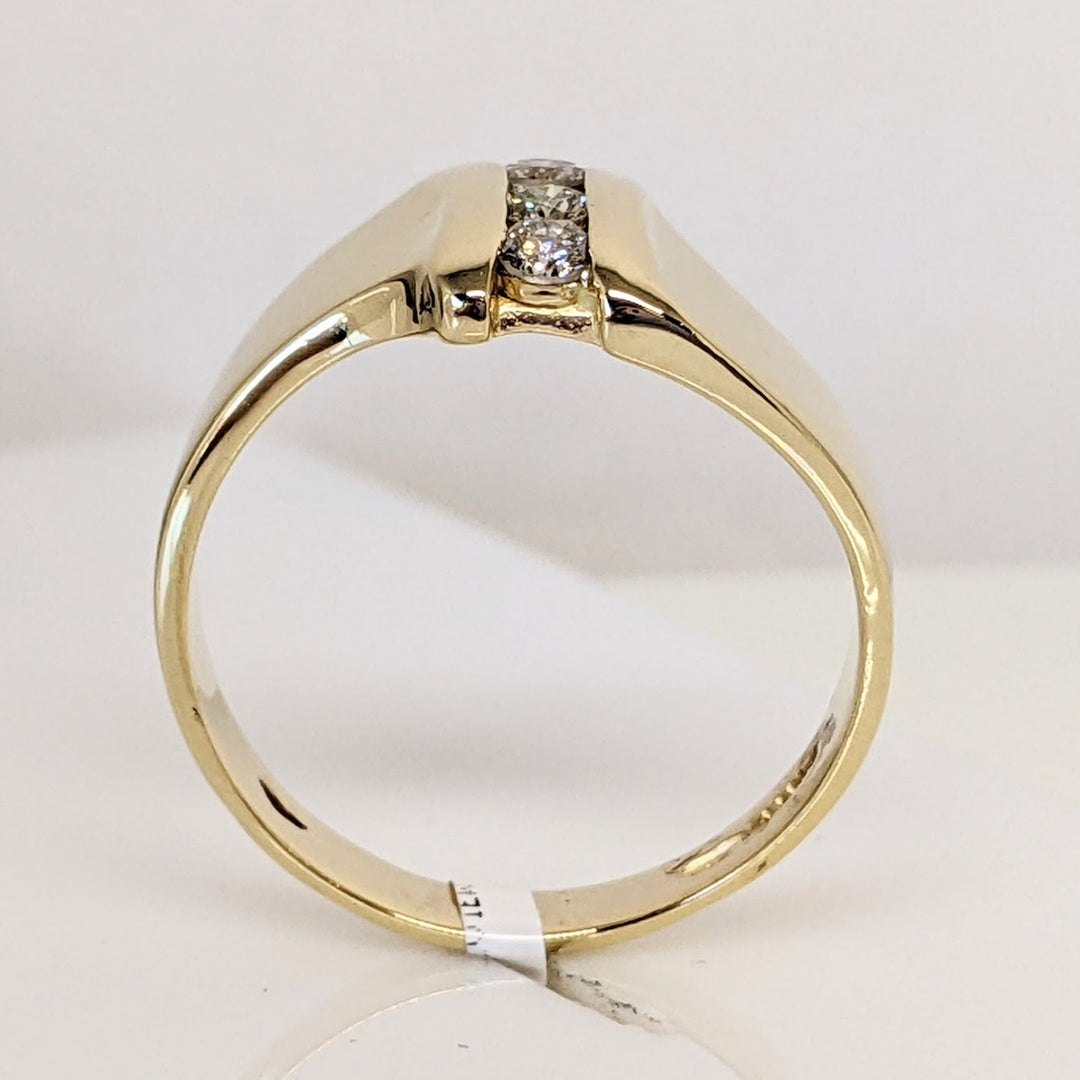 14K .20CTW I1 I DIAMOND ROUND (3) ESTATE RING 5.6 GRAMS