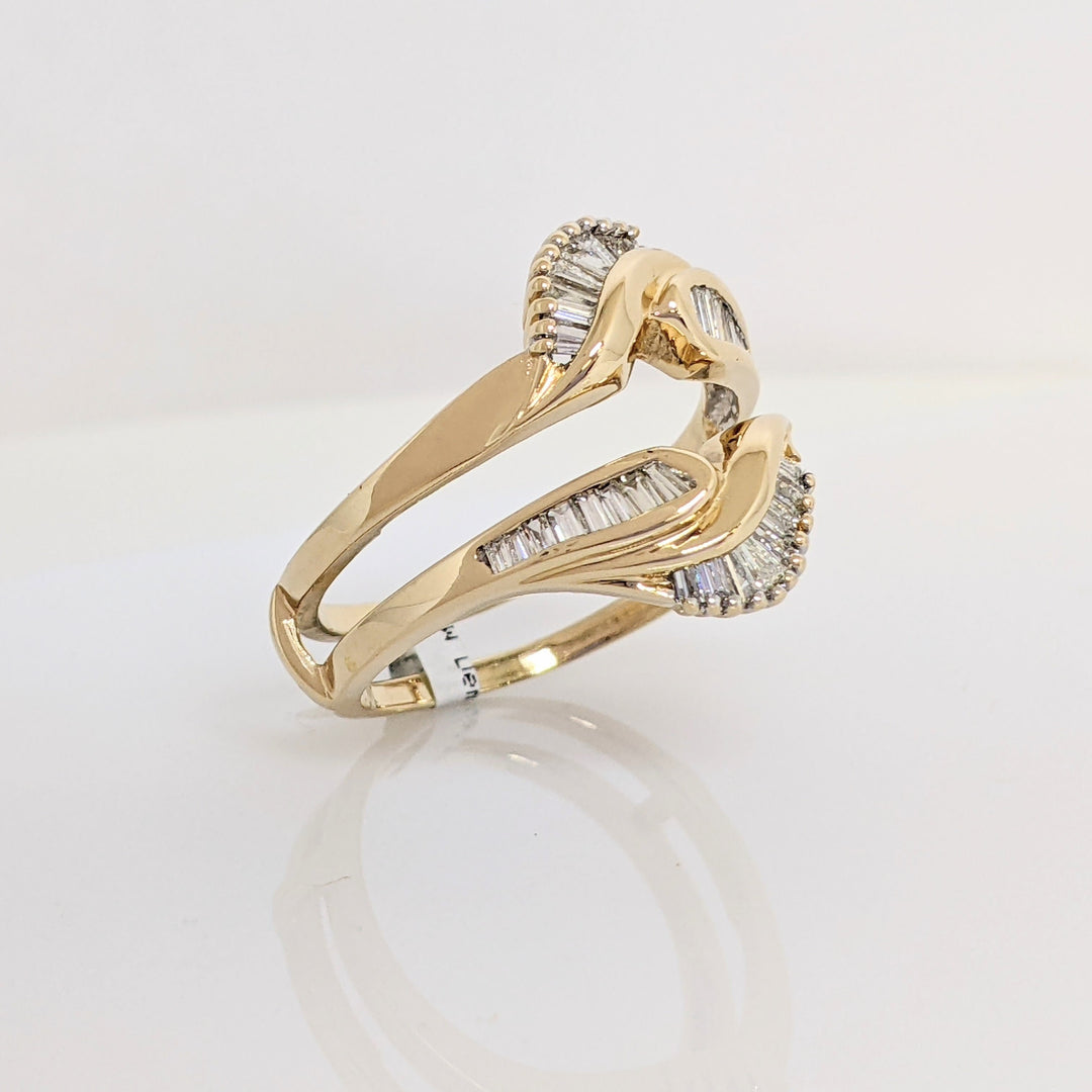 14K .32CTW SI1 I DIAMOND BAGUETTE (36) ESTATE RING JACKET 5.2 GRAMS