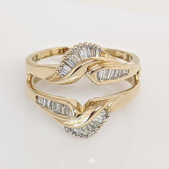 14K .32CTW SI1 I DIAMOND BAGUETTE (36) ESTATE RING JACKET 5.2 GRAMS