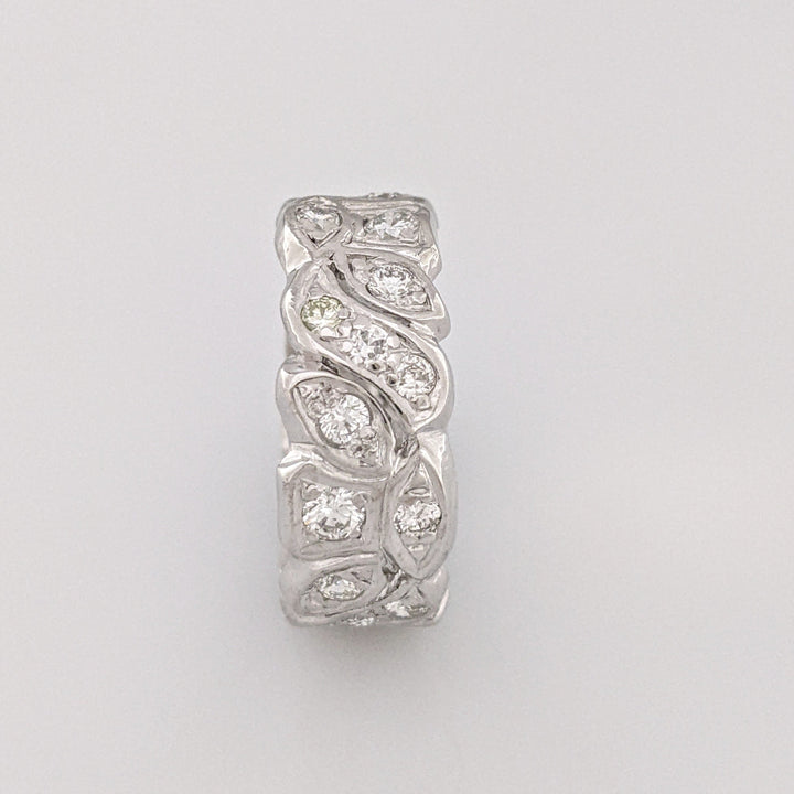 14KW .96CTW SI1-2 DIAMOND ROUND (28) ESTATE ETERNITY BAND 6.0 GRAMS