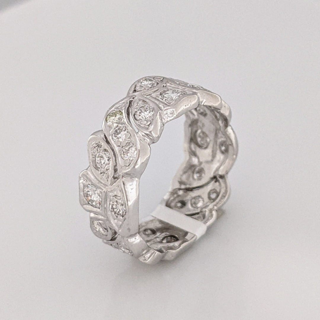 14KW .96CTW SI1-2 DIAMOND ROUND (28) ESTATE ETERNITY BAND 6.0 GRAMS