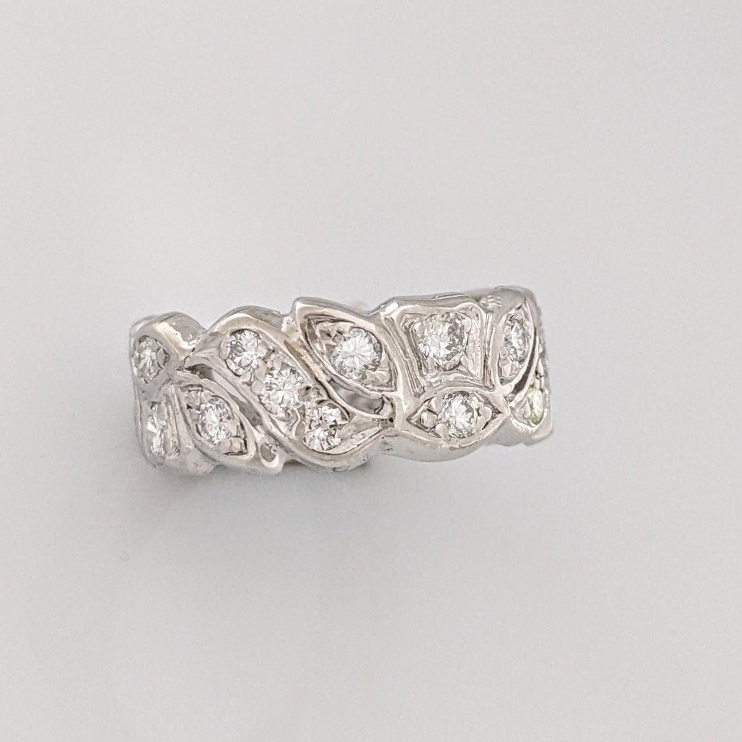 14KW .96CTW SI1-2 DIAMOND ROUND (28) ESTATE ETERNITY BAND 6.0 GRAMS