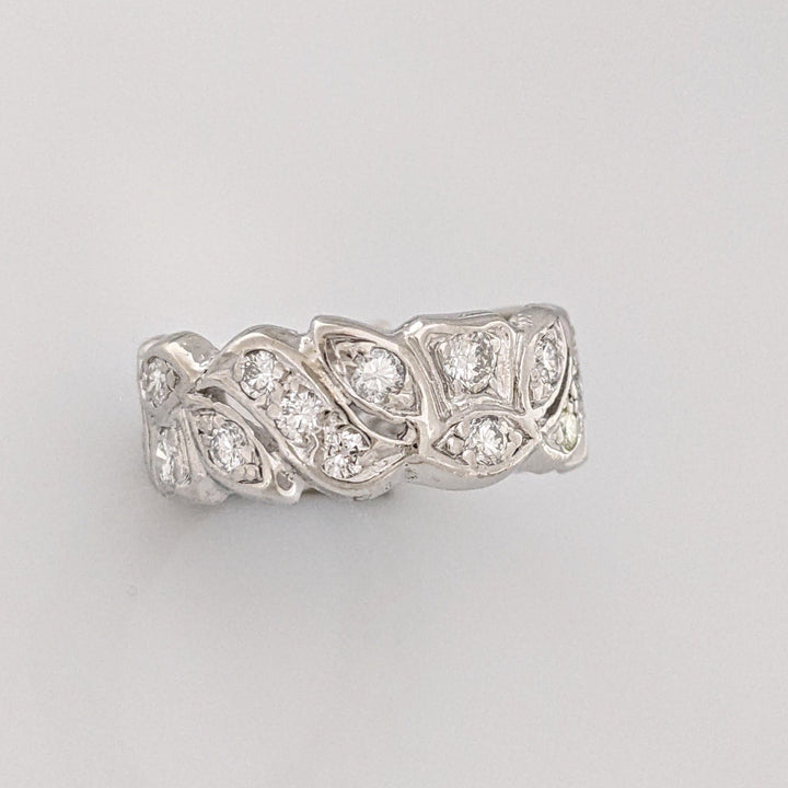 14KW .96CTW SI1-2 DIAMOND ROUND (28) ESTATE ETERNITY BAND 6.0 GRAMS