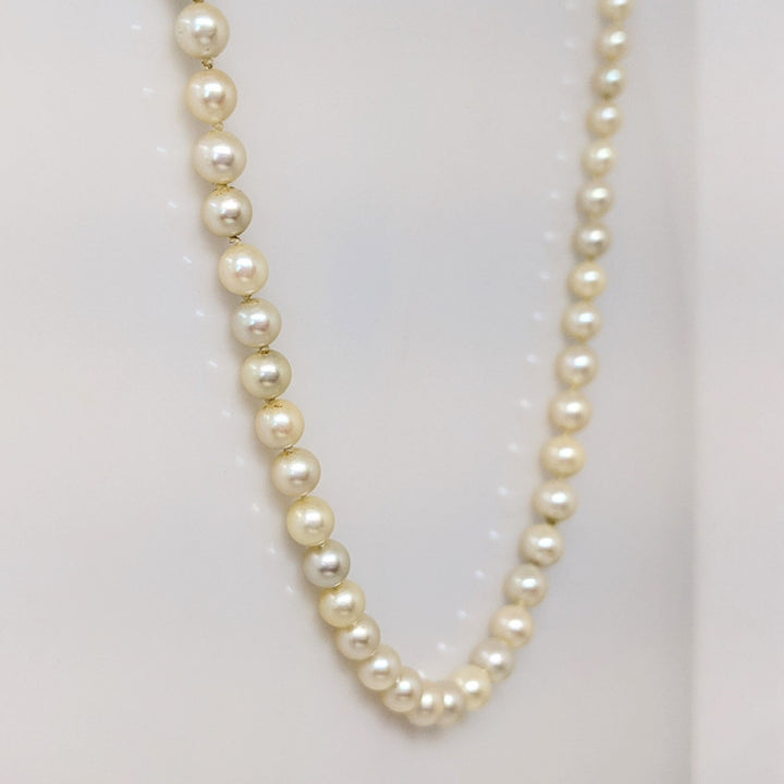 10K WHITE PEARL ROUND (82) GRADUATED ESTATE NECKLACE 10.9 GRAMS