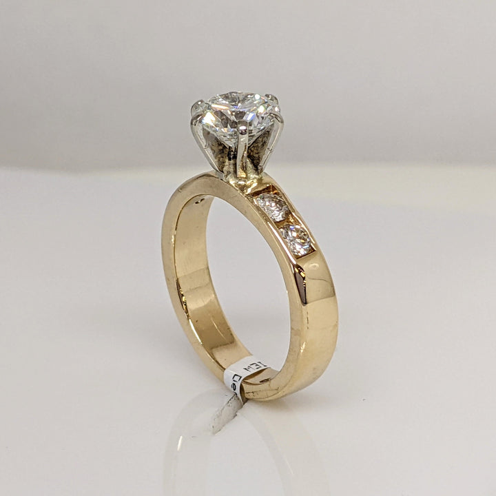 14K 1.40CTW VVS2 I DIAMOND ROUND (5) ESTATE RING 5.0 GRAMS