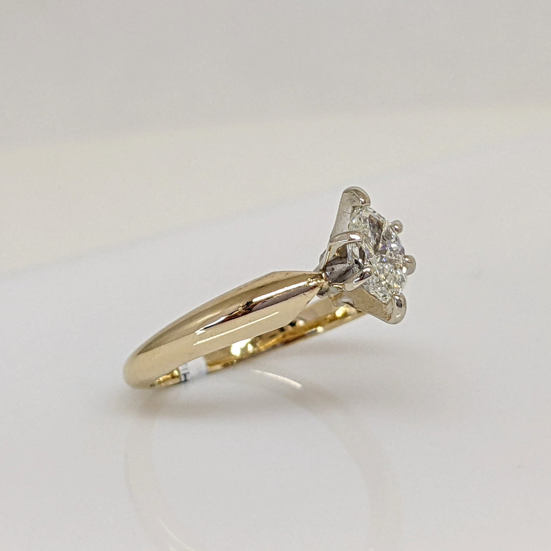 14K .33 CARAT TOTAL VS2 H DIAMOND MARQUISE SOLITAIRE ESTATE RING 2.3 GRAMS