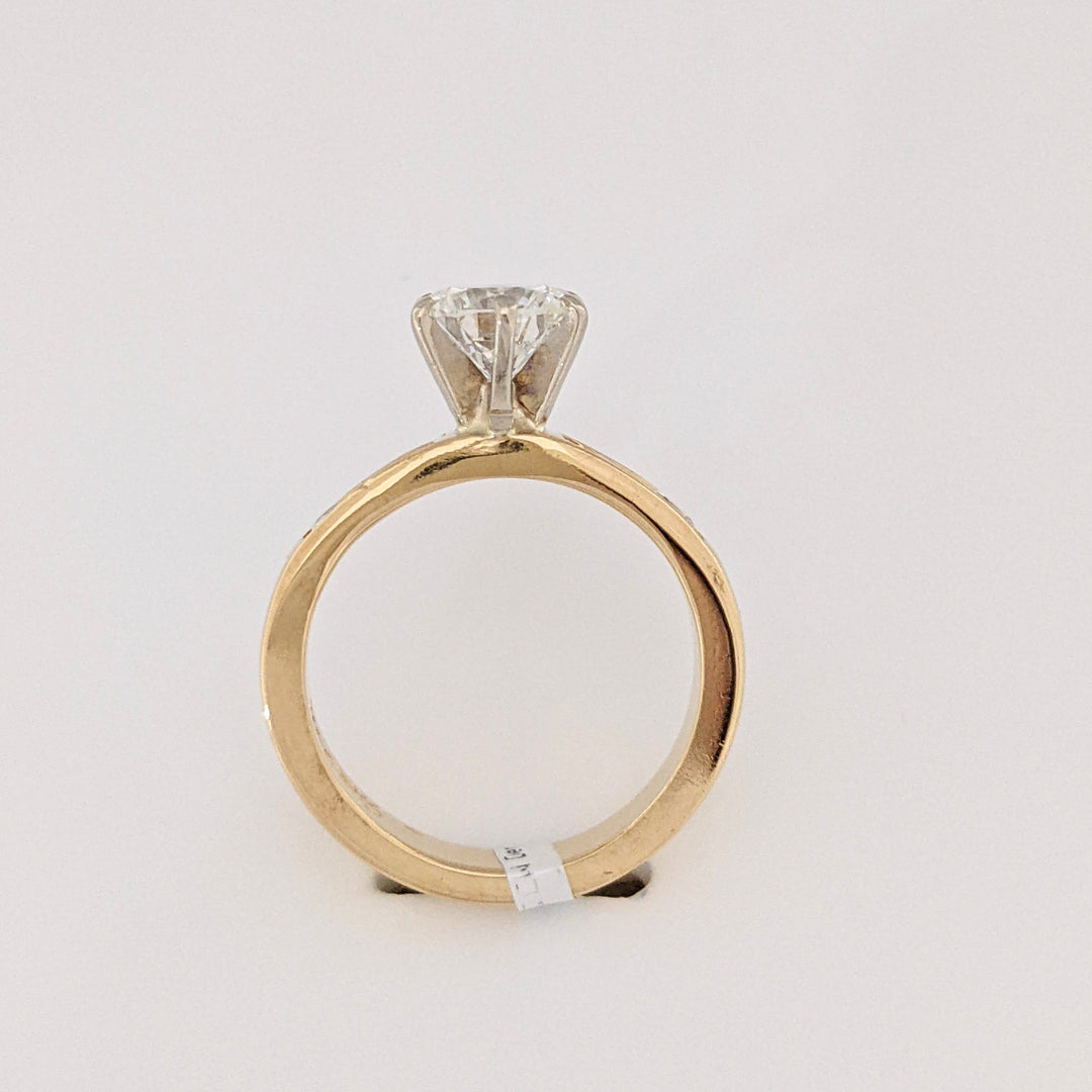 14K 1.40CTW VVS2 I DIAMOND ROUND (5) ESTATE RING 5.0 GRAMS