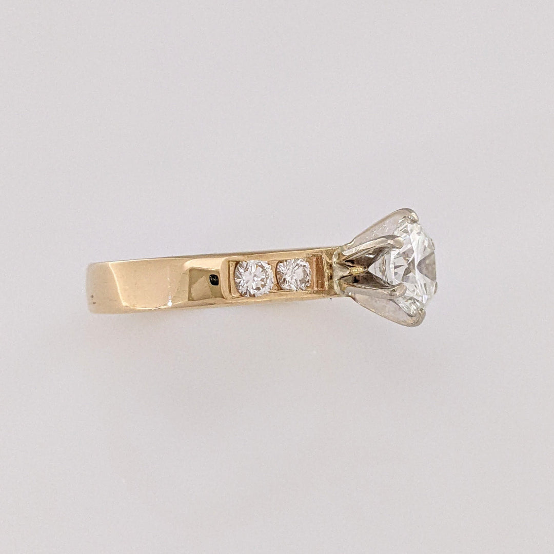 14K 1.40CTW VVS2 I DIAMOND ROUND (5) ESTATE RING 5.0 GRAMS