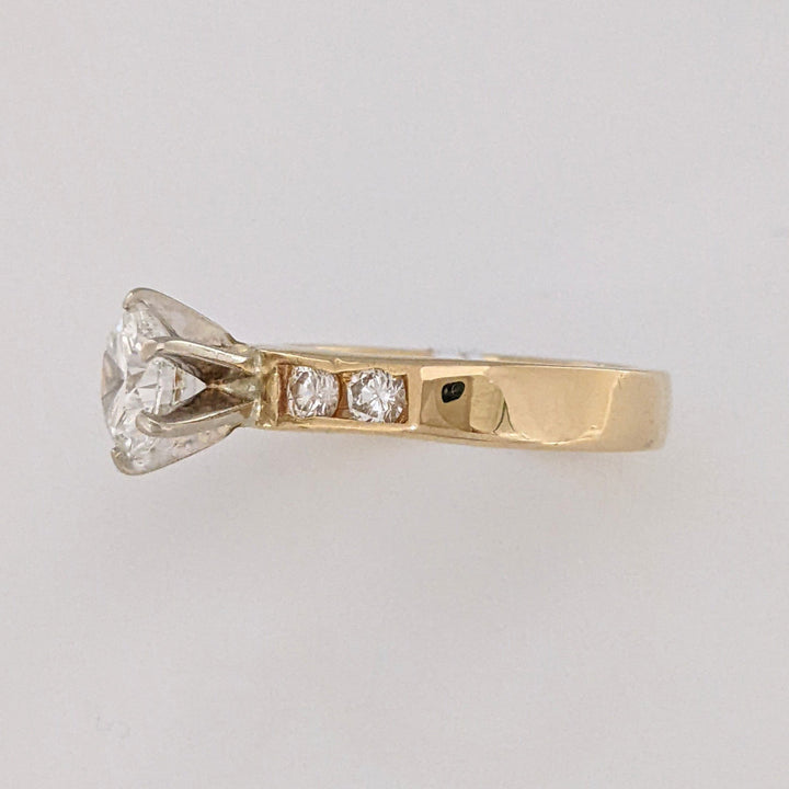 14K 1.40CTW VVS2 I DIAMOND ROUND (5) ESTATE RING 5.0 GRAMS