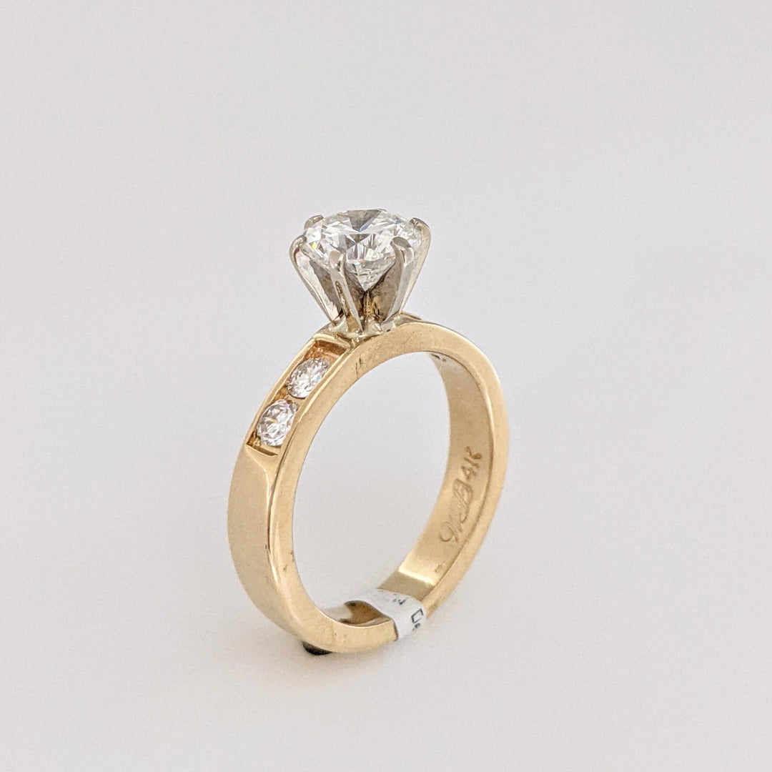 14K 1.40CTW VVS2 I DIAMOND ROUND (5) ESTATE RING 5.0 GRAMS