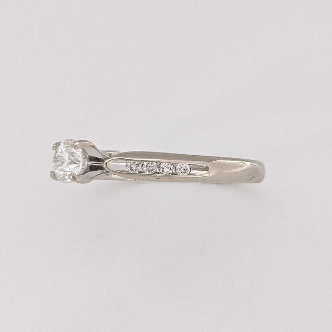 14K .26CTW SI2 H DIAMOND ROUND (9) ESTATE RING 1.9 GRAMS