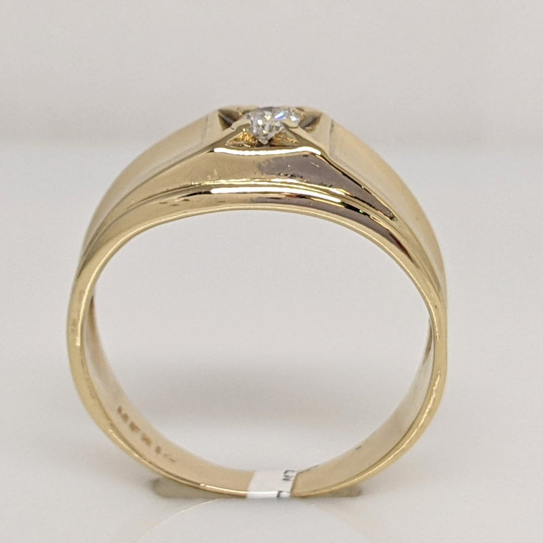 14K .14 CARAT TOTAL SI2 I DIAMOND ROUND BOX TOP ESTATE RING 3.7 GRAMS