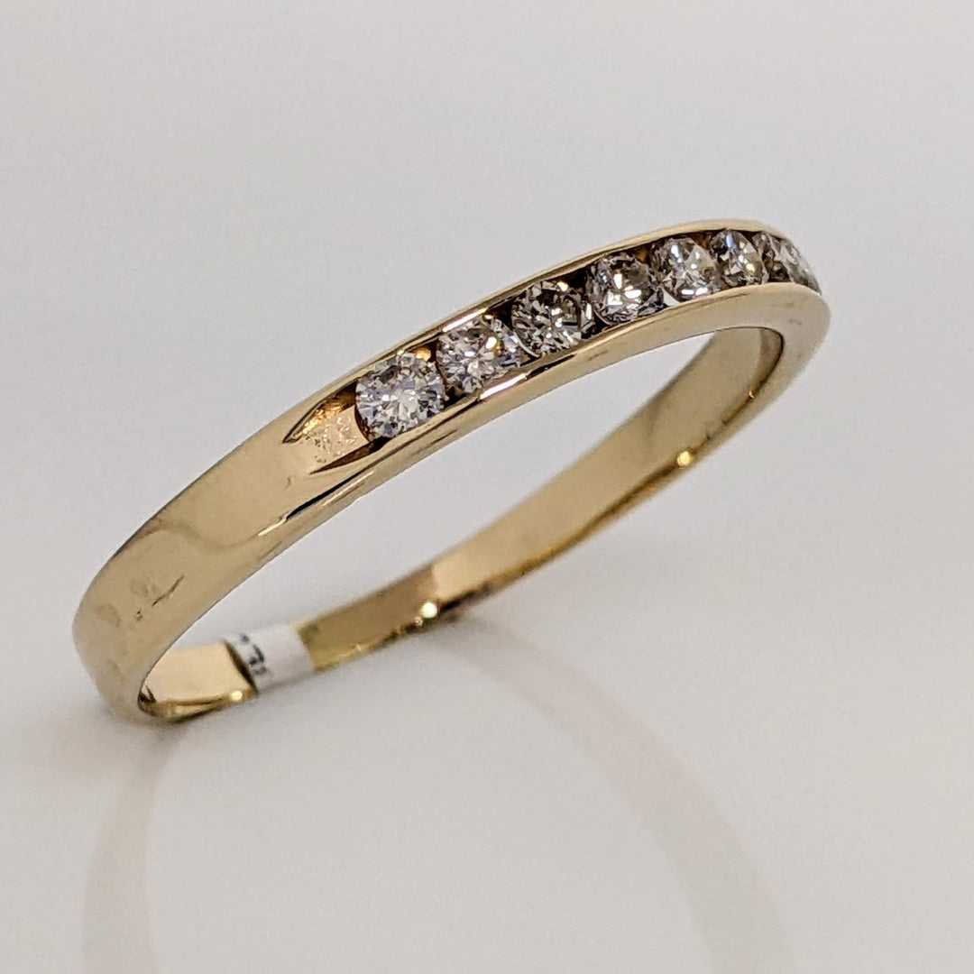 14K .32CTW I1 J DIAMOND (8) ESTATE CHANNEL SET BAND 1.9 GRAMS