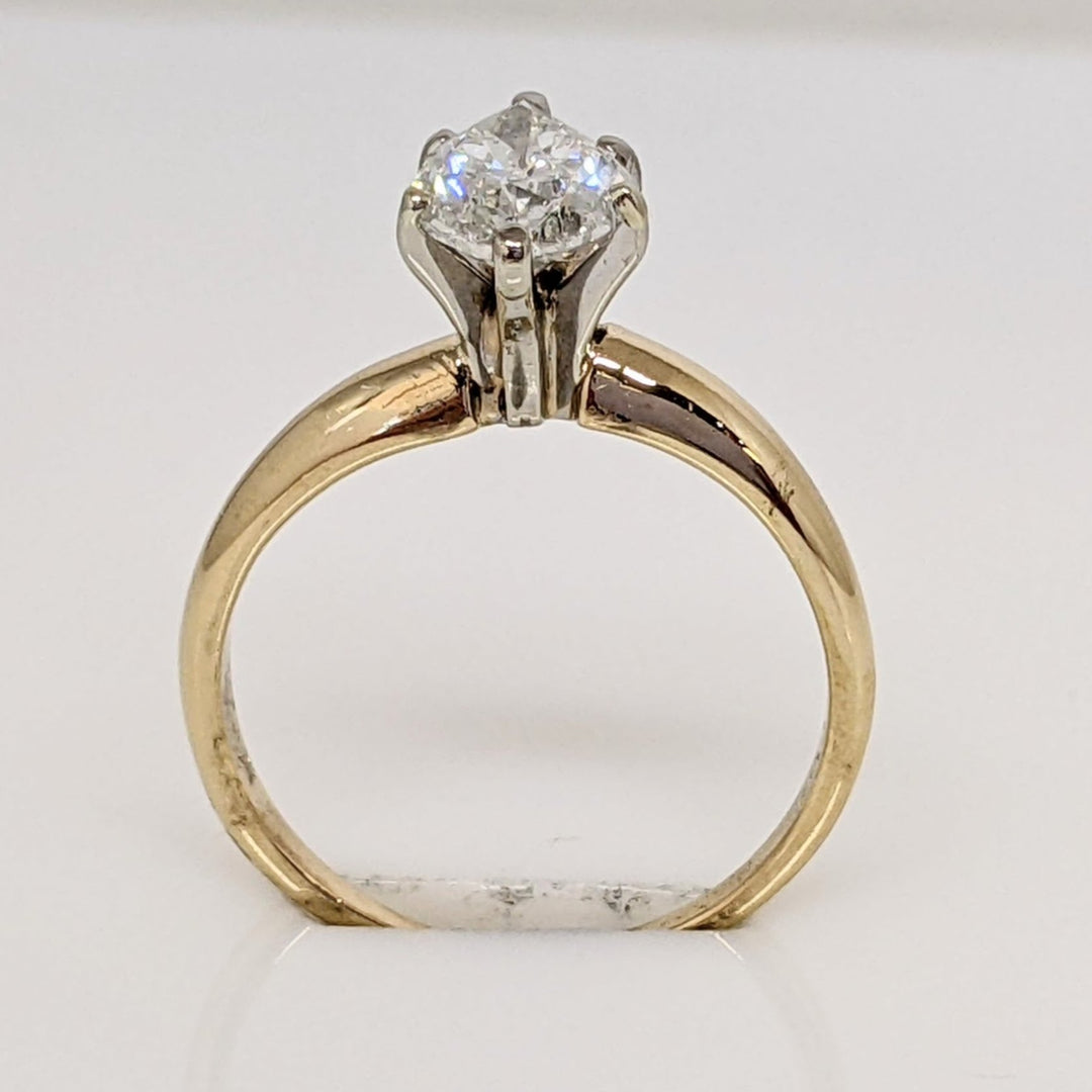 14k .80 CARAT TOTAL I1 H DIAMOND PEAR ESTATE RING 1.8 GRAMS