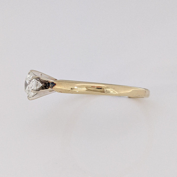 14K .61 CARAT TOTAL SI3 I DIAMOND ROUND ESTATE SOLITAIRE RING 3.0 GRAMS