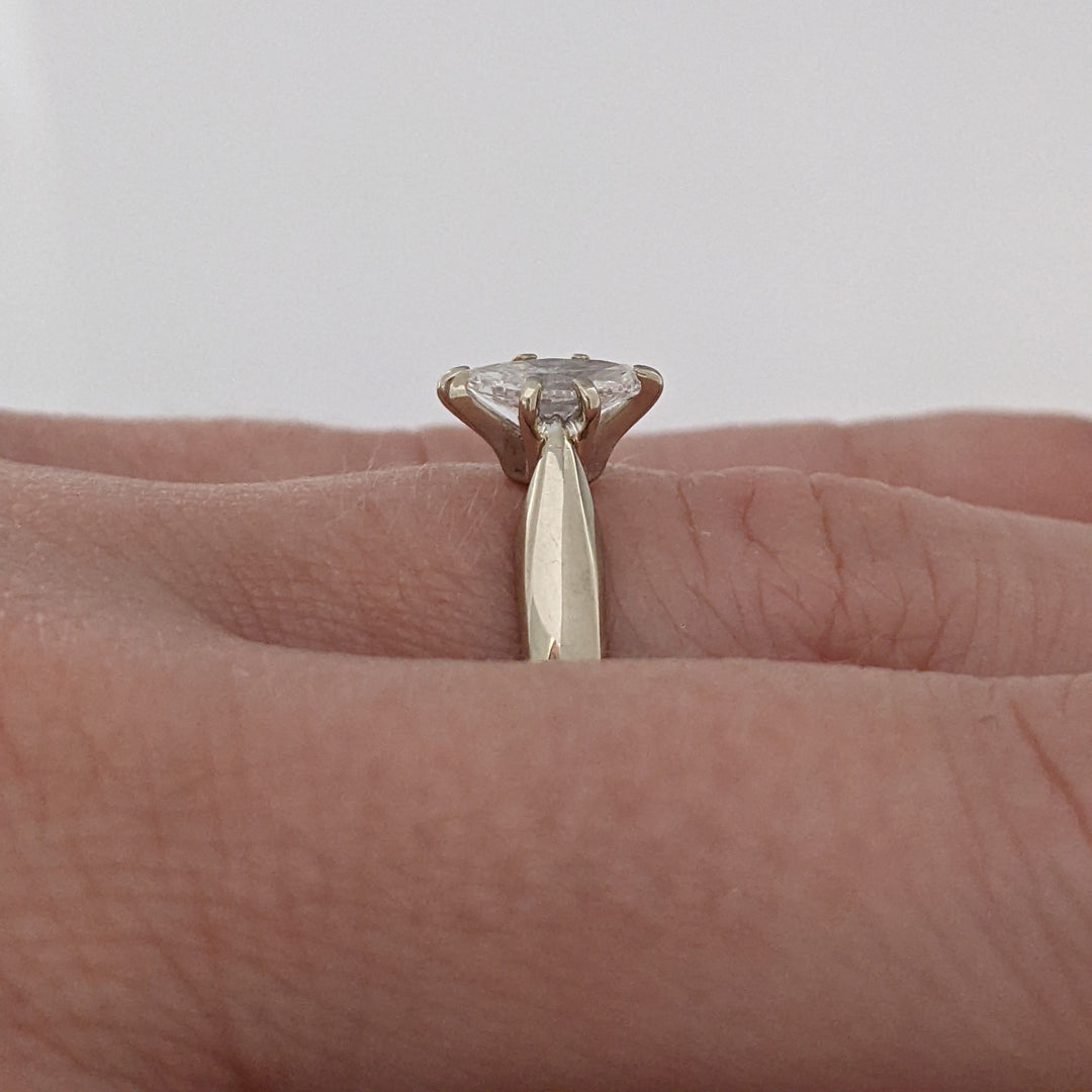 14K WHITE .33 CARAT TOTAL VS2 F DIAMOND MARQUISE ESTATE RING 3.0 GRAMS