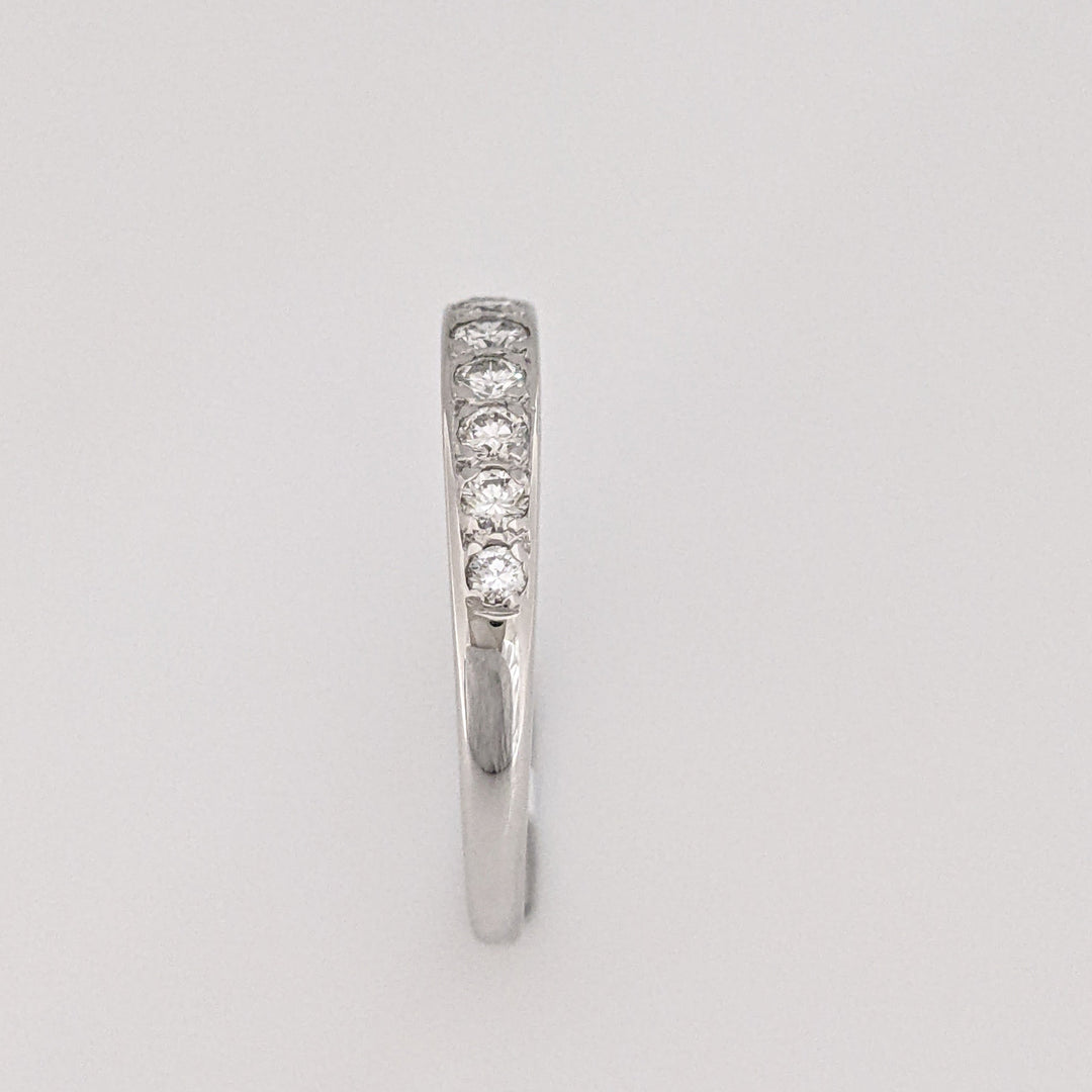 14K WHITE .31 CARAT TOTAL WEIGHT VS2 I DIAMOND ROUND (9) ESTATE PRONG SET BAND 2.3 GRAMS