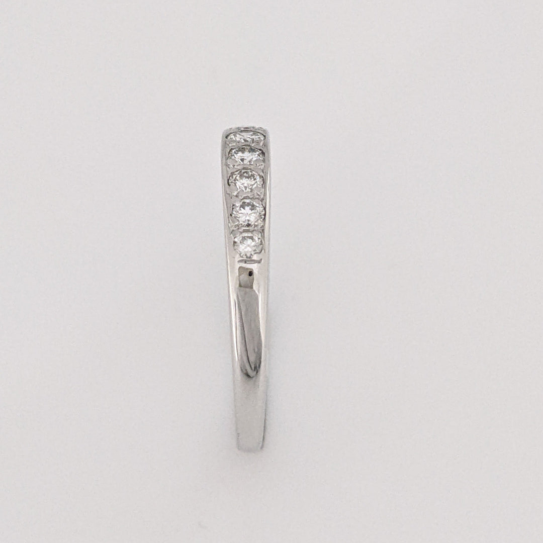 14K WHITE .31 CARAT TOTAL WEIGHT VS2 I DIAMOND ROUND (9) ESTATE PRONG SET BAND 2.3 GRAMS