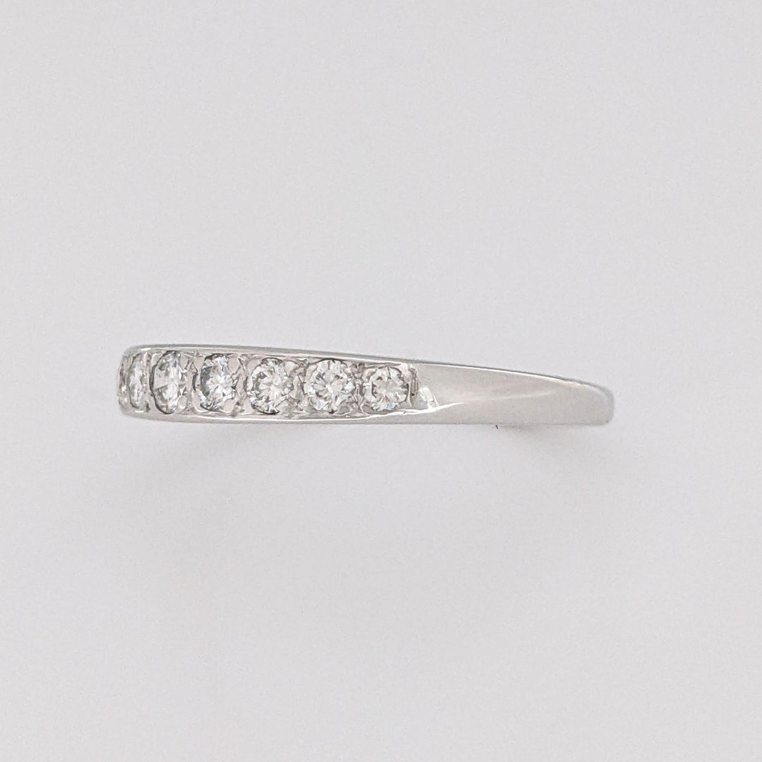 14K WHITE .31 CARAT TOTAL WEIGHT VS2 I DIAMOND ROUND (9) ESTATE PRONG SET BAND 2.3 GRAMS