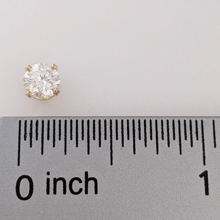 14K .94 CARAT TOTAL WEIGHT VS1 J DIAMOND ROUND ESTATE STUD EARRINGS 1.4 GRAMS