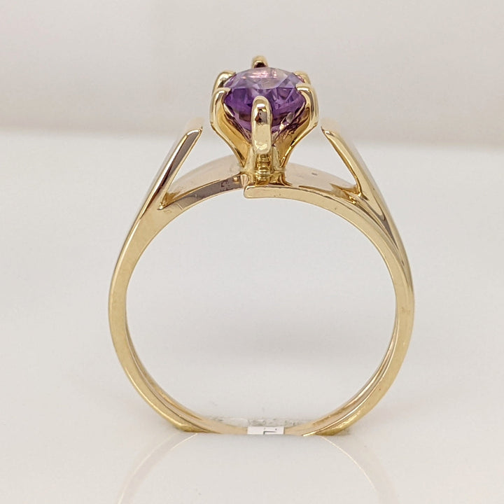 10K AMETHYST MARQUISE 5X10 ESTATE RING 3.3 GRAMS