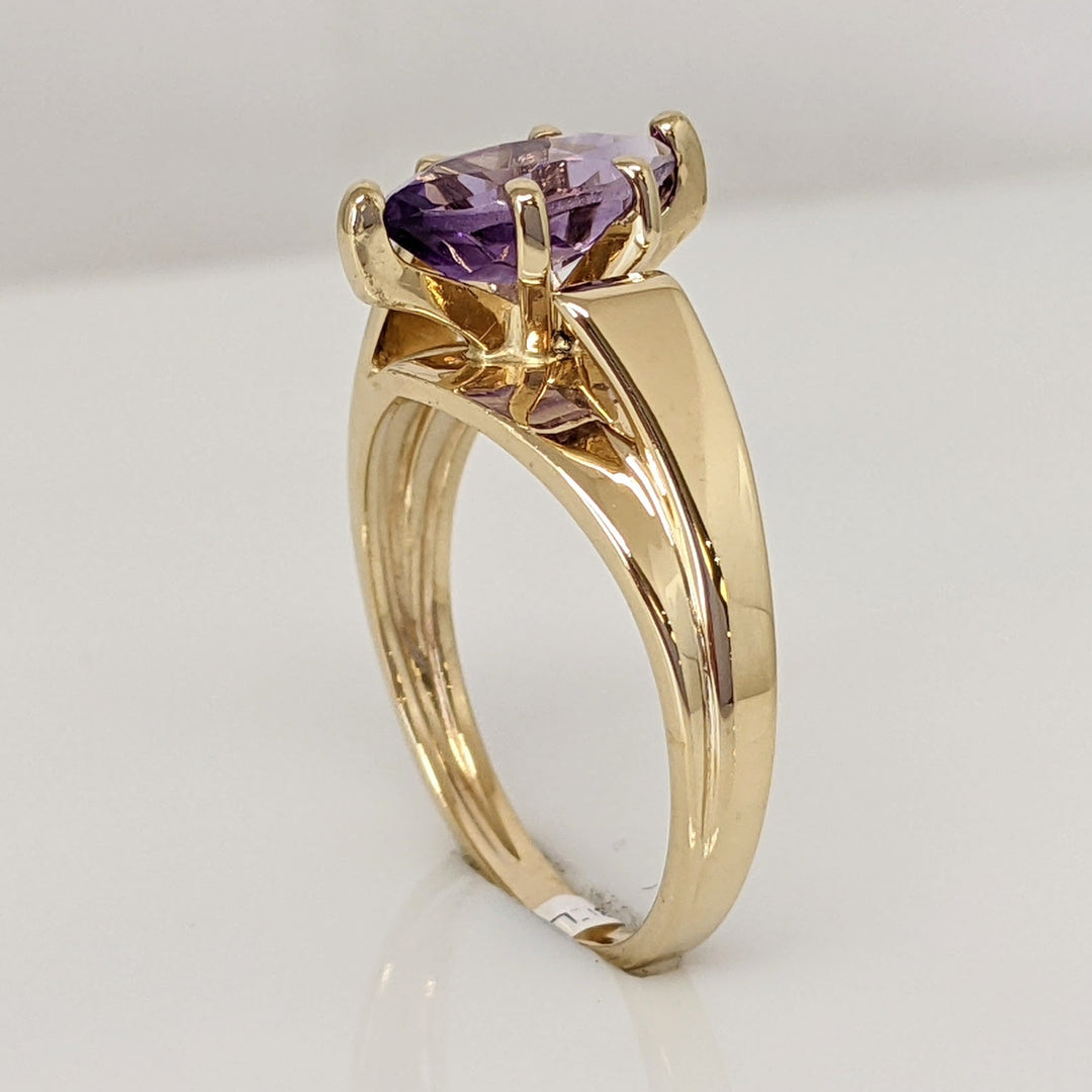 10K AMETHYST MARQUISE 5X10 ESTATE RING 3.3 GRAMS