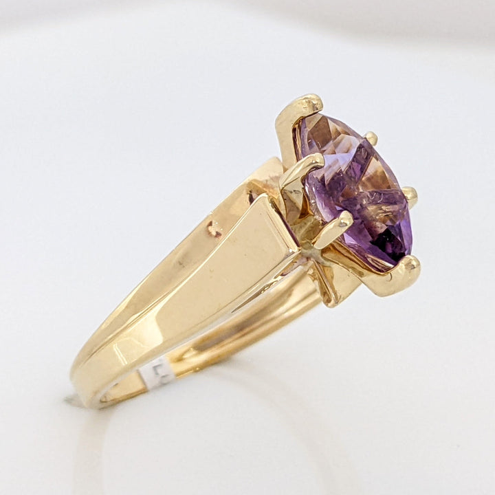 10K AMETHYST MARQUISE 5X10 ESTATE RING 3.3 GRAMS