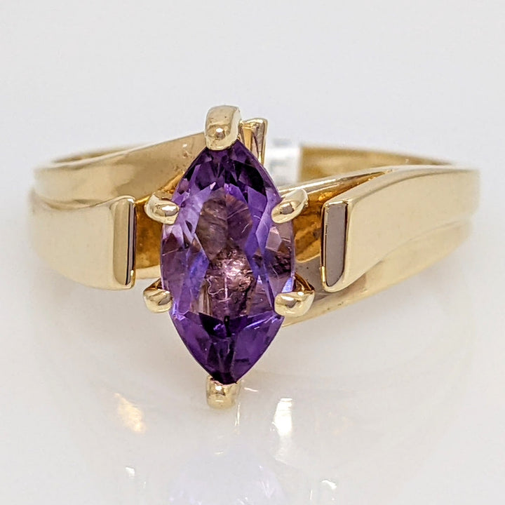 10K AMETHYST MARQUISE 5X10 ESTATE RING 3.3 GRAMS