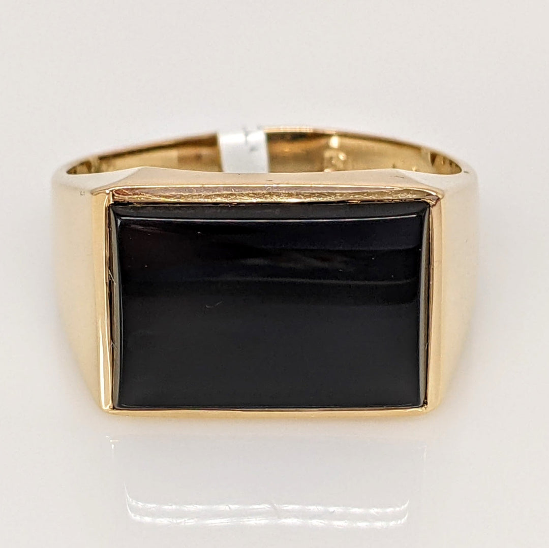 10K ONYX EMERALD CUT 9.5X13.5 ESTATE RING 4.5 GRAMS