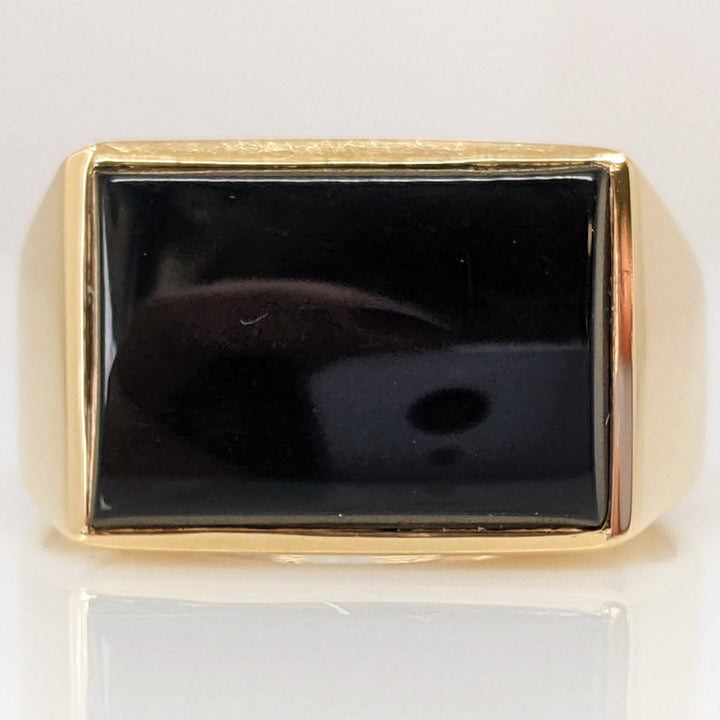 10K ONYX EMERALD CUT 9.5X13.5 ESTATE RING 4.5 GRAMS
