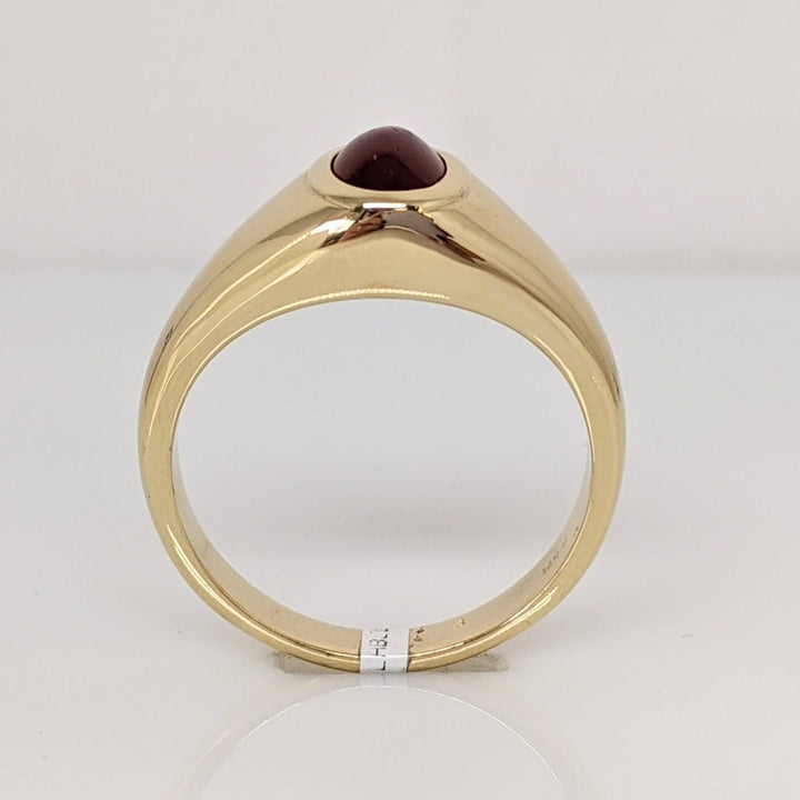14K GARNET CABOCHON 5X7 ESTATE RING 6.7 GRAMS