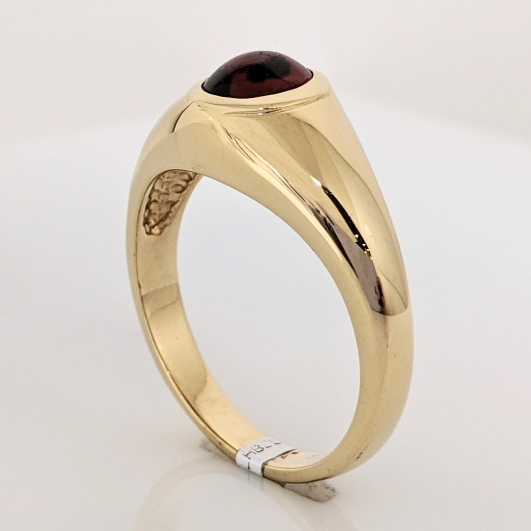 14K GARNET CABOCHON 5X7 ESTATE RING 6.7 GRAMS