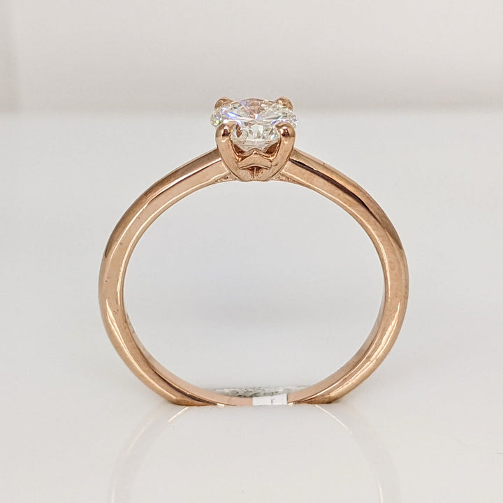 14K ROSE .58 CARAT TOTAL VS1 H DIAMOND ROUND ESTATE RING 2.2 GRAMS