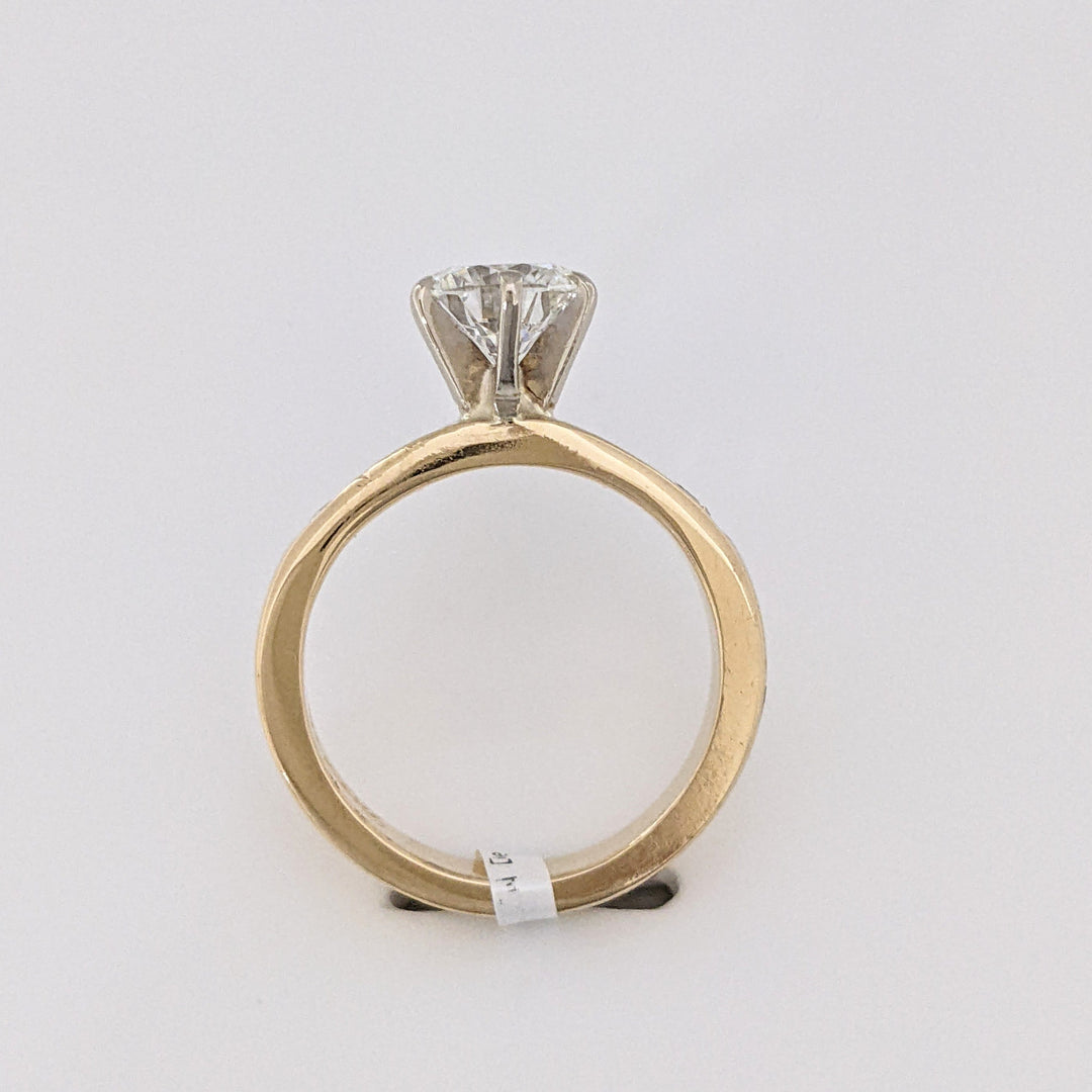14K 1.40 CARAT TOTAL WEIGHT VVS2 I DIAMOND ROUND (5) ESTATE RING 5.0 GRAMS