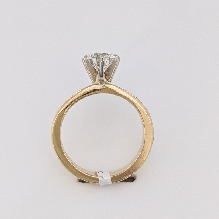 14K 1.40 CARAT TOTAL WEIGHT VVS2 I DIAMOND ROUND (5) ESTATE RING 5.0 GRAMS