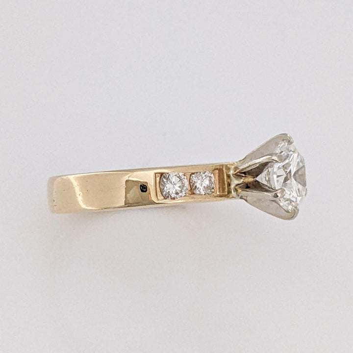14K 1.40 CARAT TOTAL WEIGHT VVS2 I DIAMOND ROUND (5) ESTATE RING 5.0 GRAMS