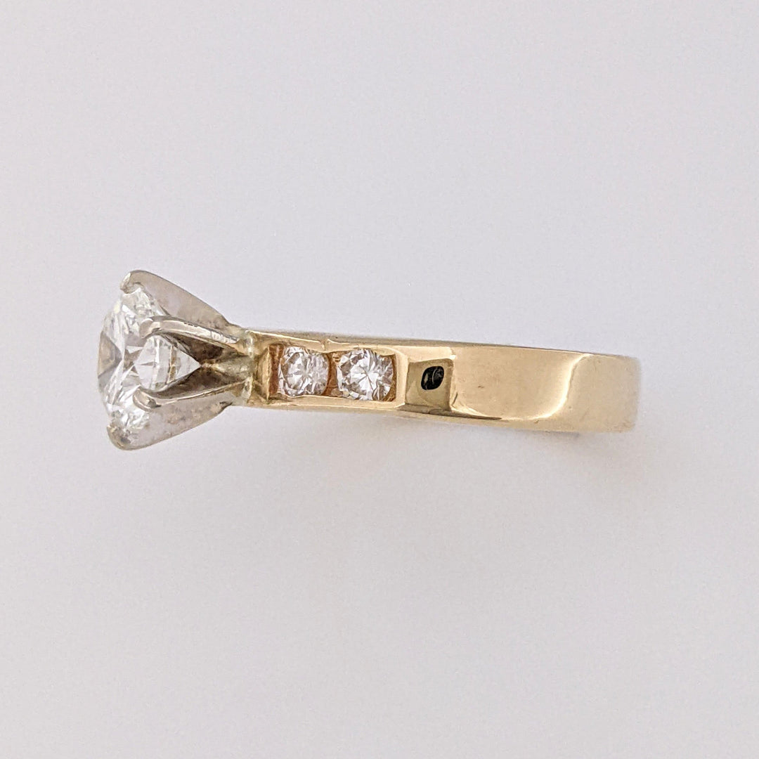 14K 1.40 CARAT TOTAL WEIGHT VVS2 I DIAMOND ROUND (5) ESTATE RING 5.0 GRAMS