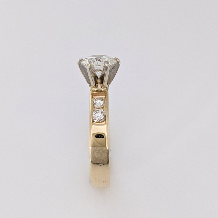 14K 1.40 CARAT TOTAL WEIGHT VVS2 I DIAMOND ROUND (5) ESTATE RING 5.0 GRAMS