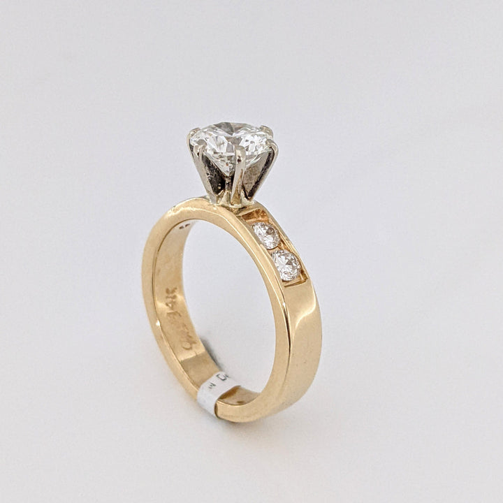 14K 1.40 CARAT TOTAL WEIGHT VVS2 I DIAMOND ROUND (5) ESTATE RING 5.0 GRAMS