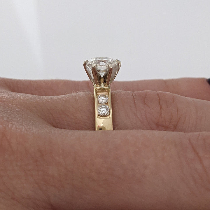 14K 1.40 CARAT TOTAL WEIGHT VVS2 I DIAMOND ROUND (5) ESTATE RING 5.0 GRAMS