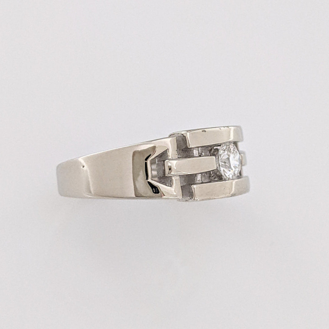 14K WHITE .34 CARAT TOTAL VS1 G DIAMOND ROUND TENSION OPEN TOP ESTATE RING 6.7 GRAMS