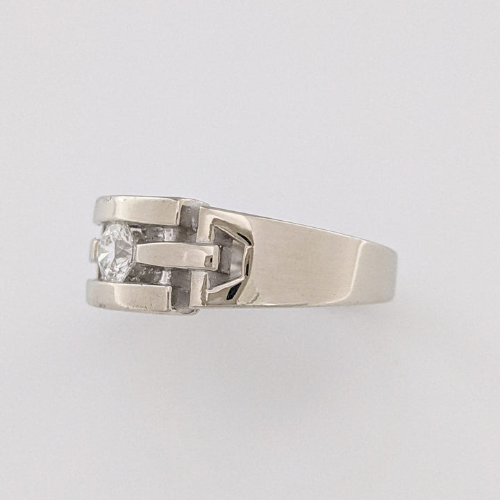 14K WHITE .34 CARAT TOTAL VS1 G DIAMOND ROUND TENSION OPEN TOP ESTATE RING 6.7 GRAMS