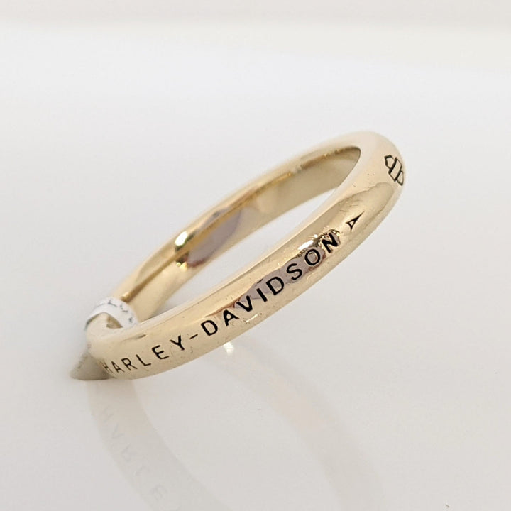 14K HARLEY DAVIDSON 3MM ESTATE BAND 4.3 GRAMS